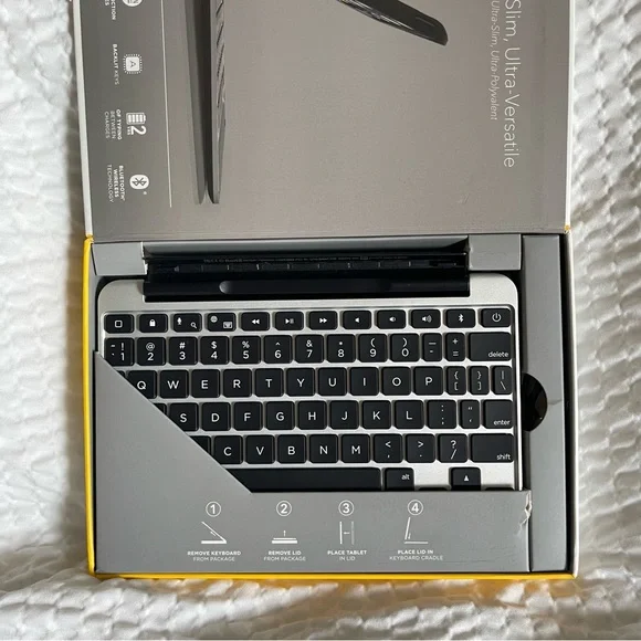 ZAGG Slim Book iPad Air 2 Bluetooth Keyboard Backlit Keys Detachable Case NEW - Picture 6 of 8